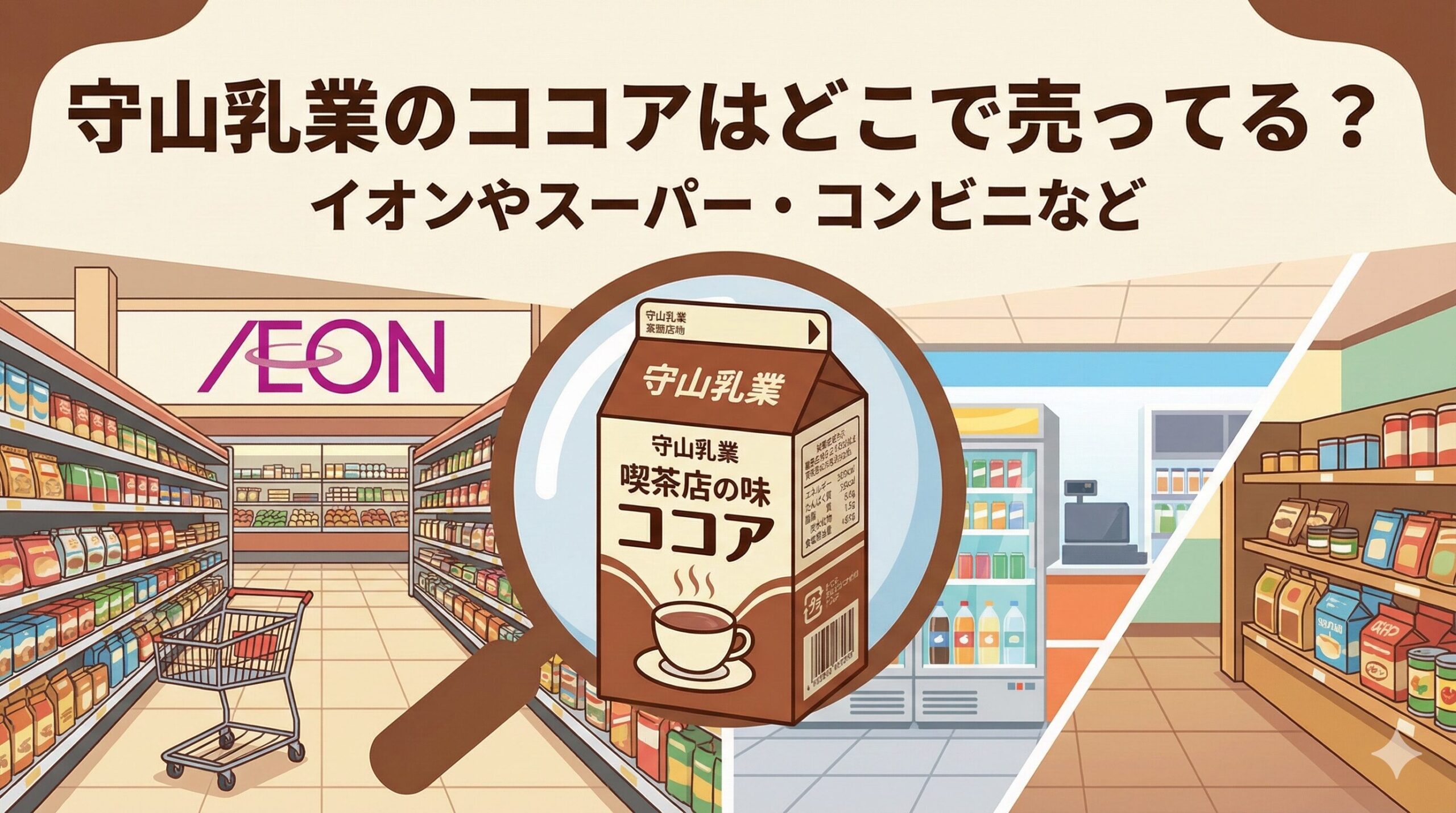 守山乳業 ココア どこで売ってる